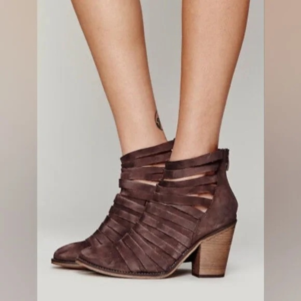 FREE PEOPLE HYBRID HEEL BOOTS, PURPLE, SIZE 41